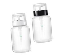 Healeved Lot de 2 Flacons Distributeurs à Pompe à Pression de 200 Ml pour Dissolvant de Vernis à Flacon à Pompe Verrouillable Facile à Utiliser Fuite pour Le Stockage de Liquide