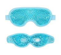 Healeved Lot de 2 Masques Oculaires Bleus Réutilisables Poche de Glace, Compresses Froides et Chaudes pour Soulager la Fatigue Oculaire, Réduire les Poches et Sécheresse, pour Voyage