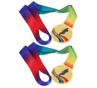 Healeved Lot de 2 Médailles de Tennis en Métal avec Ruban Récompenses Gravées pour Compétitions Sportives Scolaires Décorations de Fête et Prix pour Garçon et Filles et Étudiants