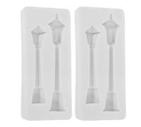 Healeved Lot de 2 Moules en Silicone de Lampadaire Résistants à Haute Température pour Bougies de Table Pâtisserie Fondant et Projets Créatifs Démoulage Facile pour Noël et
