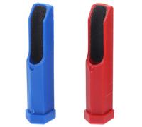 Healeved Lot de 2 Outils de Façonnage pour Embouts de Queue de Billard en Plastique Lime et Brunissoir Portable Rouge et Bleu Accessoire de Réparation et Polissage pour Billard et