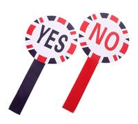 Healeved Lot de 2 Pagaies de Vote « Oui » et « Non » Réutilisables 12×24 CM en Carton Mousse Tableau de Vote Portable pour Classe Accessoire Scolaire de Décision Intérieur et Extérieur