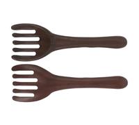 Healeved Lot de 2 Peignes en Bois à Dents Larges pour Massage du Cuir Chevelu avec Griffe de Massage Portable à 5 Griffes Précises pour Relaxation à Domicile Voyage