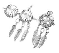 Healeved Lot de 2 Pendentifs Attrape-Rêves DIY en Alliage Argenté Pendentif Ouvrable Récipient pour Pastilles Aromatiques Création de Bijoux Personnalisée Accessoire pour Collier