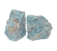Healeved Lot De 2 Pierres De Cristal Naturelles Brutes Bleues Grises, Décoration De Table en Gros Rocher Naturel, Aquariums Et Jardins Paysagers, Accessoires Décoratifs pour Loisirs Créatifs