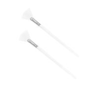 Healeved Lot De 2 Pinceaux Éventail Pour Masque Facial Petit Format En Poils Synthétiques Manche En Bois Blanc Soin Peau Utilisation Diy Application Précise Du Masque