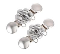 Healeved Lot de 2 Pinces à Cape Rétro à Fleurs Antiques Fermoirs de Col Anti-Vidage pour Femmes Clips à Châle en Métal Robuste Accessoires Élégants pour Pull Cardigan et Manteau Usage