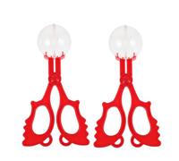 Healeved Lot de 2 Pinces à Épiler Rouges pour Garçon et Filles, Outils Précis en Plastique pour Capturer Insectes Vivants, Kit D'exploration Nature Éducatif pour Observation et Loisirs