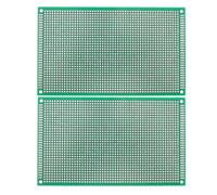 Healeved Lot de 2 plaques d'expérimentation universelles Double Face à Perforations - Plaques de Circuit imprimé 15 x 10 cm pour projets et expériences électroniques de Soudure DIY