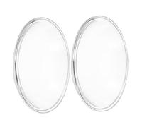 Healeved Lot de 2 Plateaux Diffuseurs de Parfum en Verre Transparent, Plat de Rechange pour Chauffe-Cire Compatible Universellement, Assiette Porte-Bougie Résistante la Chaleur