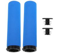 Healeved Lot de 2 Poignées de Guidon en Mousse Bleue pour VTT et Vélos à Pignon Fixe Système de Verrouillage en Aluminium Antidérapantes et Absorbant Les Chocs pour Confort et Contrôle