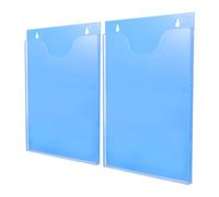 Healeved Lot de 2 Porte-brochures en Acrylique Transparent A4, Organisateur Mural de Bureau Vertical, Présentoir à Flyers Suspendu pour Documents, Menus et Brochures, Installation Murale