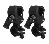 Healeved Lot de 2 Porte-Cannes Réglables en Plastique et Métal pour Fauteuil Roulant et Scooter Personnes Âgées Support Léger et Rotatif pour Béquilles Accessoire Pratique pour