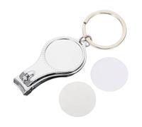 Healeved Lot de 2 Porte-clés Créatifs à Transfert Thermique en Acier Inoxydable Ciseaux à Ongles Pratiques pour Usage Bureau la Maison
