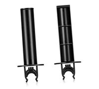 Healeved Lot de 2 Porte-papier Toilette en Plastique Noir, Accessoires pour Chaise Percée, Compatible Siège de Toilette Surélevé, Fixation Stable, Solution Pratique pour Salle de