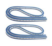 Healeved Lot de 2 Règles Courbes Flexibles de 60 CM en Métal pour Couture et Dessin, Outil de Mesure Précis et Portable, Règle Courbe Française Professionnelle pour Création de Patrons