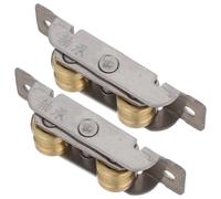 Healeved Lot de 2 Roulettes Métalliques Doubles pour Portes Coulissantes 88 Type Poulies Silencieuses en Acier Inoxydable Adaptées aux Fenêtres et Portes Vitrées Galets Robustes pour