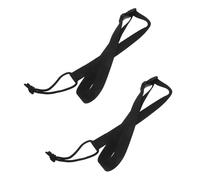 Healeved Lot de 2 Sangles de Sécurité Noires pour Fixations de Snowboard Réglables 68 Cm Boucle Rapide, Laisses de Ski Résistantes pour Chaussures et Snowboard, Accessoire