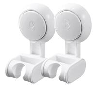 Healeved Lot de 2 Supports à Ventouse Réglables pour Pommeau Base sans Perçage Matériau Robuste Fixation Murale pour Salle de Bain Installation Facile sur Surface Lisse