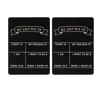 Healeved Lot de 2 Tableaux Noirs Double Face en Bois 21X29 CM Réutilisables pour Souvenirs Scolaires Accessoire Photo Maternelle Panneau Scolaire Recto-Verso pour Rentrée et Graduation