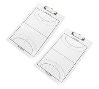 Healeved Lot de 2 Tableaux Tactiques Double Face pour Handball Marqueur Effaçable Format Portable Accessoire de Sport pour Entraînement et Compétition Tableau Blanc Réutilisable pour