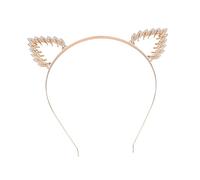 Healeved Lot De 2 -Têtes Oreilles De Chat Pour Femme En Strass Ajourés Pour Halloween Fête Fausses Oreilles De Chat Pince À Cheveux Oreilles De Chien Peluche Accessoires Pour