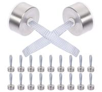 Healeved Lot de 20 Bouchons de Bouteille en Acier Inoxydable 43Mm Étanches Becs Verseurs Pratiques Compatibles Bouteilles Sport Couvercles Résistants à L’Usure Usage Portable et