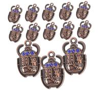 Healeved Lot de 20 Breloques Scarabée 26X16 MM en Alliage Bleu pour Fabrication Bijoux DIY Pendentifs Charme de Scarabée pour Colliers Bracelets et Porte-Clés Accessoires Artisanaux