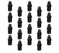 Healeved Lot de 20 Clips de Bâche Noirs Accessoires de Fixation Robustes pour Tente et Auvent Pinces de Tabernacle Solide pour Camping et Protection Extérieure