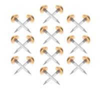 Healeved Lot de 20 Clous de Tapissier en Cuivre Brillant 14 CM Clous Décoratifs pour Meubles Punaises de Tapisserie pour Réparation de Canapés et Mobilier Accessoires Robustes pour