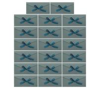 Healeved Lot de 20 Enveloppes Vintage Vert Foncé 22 X 10,8 CM en Papier Épais Ruban pour Remise de Diplômes et Invitations