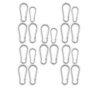 Healeved Lot de 20 Mousquetons à Ressort Robustes en Acier Inoxydable M4 M5 et M6 Système de Verrouillage Sécurisé Résistants aux Intempéries pour Escalade Randonnée et Camping en