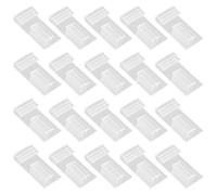 Healeved Lot de 20 Porte-Étiquettes de Rayon Réutilisables en Plastique Transparent Pince Métallique Support D’Étiquettes de Vente au Détail pour Supermarchés Centres Commerciaux et