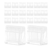 Healeved Lot de 20 Trombones Moyens Transparents en Plastique Réutilisables Pinces à Reliure Transparentes pour Organisation de Documents Usage Bureau École et Maison