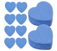 Healeved Lot de 200 de Dissolvant pour en Gel en Forme de Cœur en Coton Doux Outil de Préparation pour Nail Art à Domicile Et en Salon