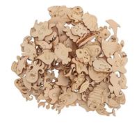 Healeved Lot de 200 Tranches de Bois Brut Décoratives Animaux Marins Pièces Bois à Peindre pour Artisanat Créatif Décoration DIY pour Fêtes École et Loisirs Créatifs