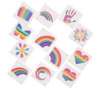 Healeved Lot De 24 Autocollants Résistants À Leau Pour Le Visage Motif Drapeau Arc-en-ciel Pour Garçons Et Filles