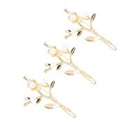 Healeved Lot de 3 Accessoires pour Cheveux de Filles en Métal Épingles à Cheveux en Forme de Branche Barrettes à Cheveux en Alliage Au pour Cérémonie de Mariage Rencontres