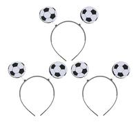 Healeved Lot de 3 Bandeaux de Compétition Sportive pour Match de Football, en Non-tissé Confortable, Noir et Blanc, Accessoires Cheveux Unisexes pour Supporters et Joueuses, pour