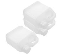 Healeved Lot de 3 Bidons en Plastique 1L Réutilisables avec Bouchon Étanche - Contenants pour Stockage Liquides Huiles Produits Chimiques - Bouteilles Plates Polyvalentes Cuisine