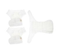 Healeved Lot de 3 Couches Lavables pour -né Taille S en Coton Doux Blanc, Culottes de Couches Réutilisables Respirantes pour Bébé Garçon et Fille, Adaptées aux Soins Quotidiens