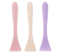 Healeved Lot de 3 pinceaux applicateurs en silicone pour masque facial, spatule pour masque facial, outils de nettoyage, applicateur pour démaquiller et démaquiller le visage