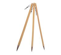 Healeved Lot de 3 Pinceaux de Calligraphie Traditionnelle Chinoise en Poils de Loup Manches en Bambou Naturel Tailles Grand/Moyen/Petit Pinceaux à Encre pour Peinture et Écriture