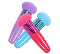 Healeved Lot de 3 Pinceaux de Maquillage en Forme de Champignon Éponge de Maquillage en Latex pour Application Du Fond de Teint Pinceau Sucette Doux pour La Peau Couleur Aléatoire