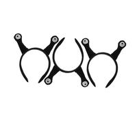 Healeved Lot de 3 Serrage-têtes Antennes D'escargot Noir Léger Confortables pour Femmes Bandeaux Animaux Festifs Cosplay Accessoires de Fête