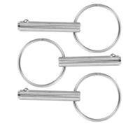 Healeved Lot de 3 Set de Goupilles de Sécurité à Ressort en Acier Inoxydable 63 X 38 MM pour Fixation Rapide de Bimini Marin Goupilles de Capote Bateau Résistantes à la Corrosion