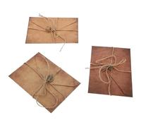 Healeved Lot de 3 Sets de Sets de Ensembles Papeterie Rétro A5 Papier Kraft à l'aspect Ancien Enveloppes en Papier Kraft Assorties, pour Écrire des Lettres Manuscrites Vintage, Papeterie
