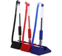 Healeved Lot de 3 Stylos de Comptoir Antivol à Encre Gel avec Support, Stylo de Sécurité pour Bureau, Banque et Hall D'hôtel, Couleurs Noir Bleu Rouge, Écriture Fluide et Fiable