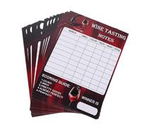 Healeved Lot de 30 Cartes D'évaluation de Dégustation de Vin en Papier Rouge, Analyse Complète des Saveurs et Collecte de Feedback pour Événements Professionnels et Amateurs
