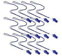 Healeved Lot de 36 Sifflets d'urgence Puissants en Plastique Bleu avec Cordon, Portable et Léger, pour Randonnée et Situations de Survie en Plein Air